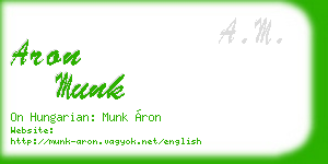 aron munk business card